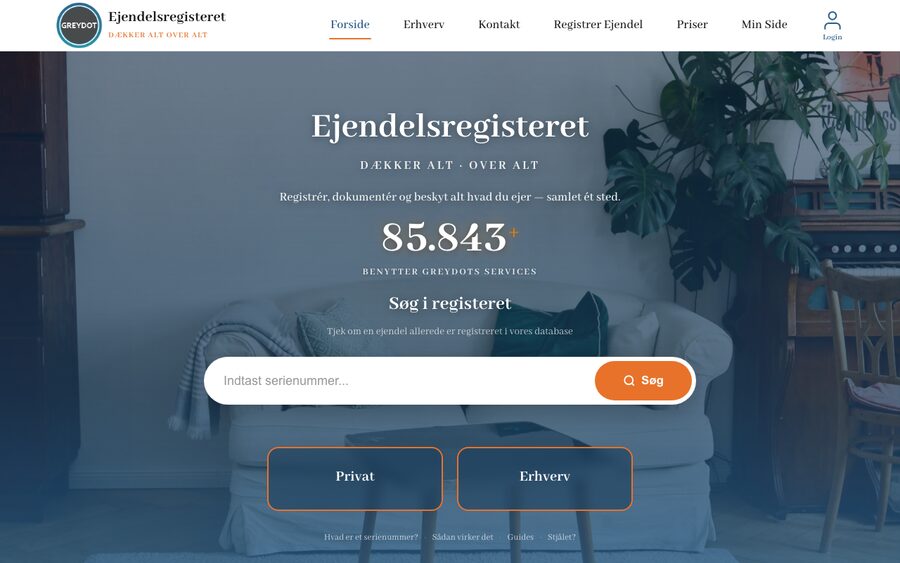 Ejendelsregisteret.dk — abonnementsplatform